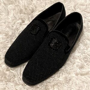 Stacy Adams swagger studded medallion slip on loafers